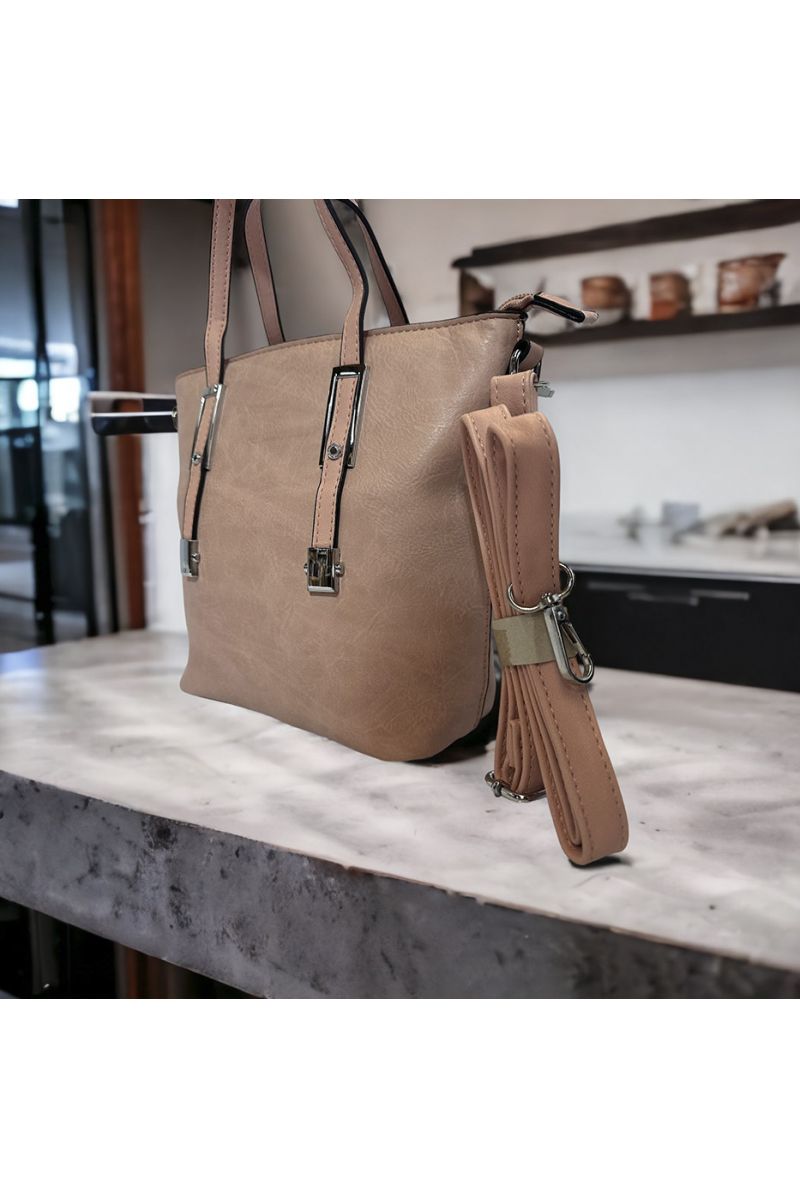 Plain pink inspired handbag - 2