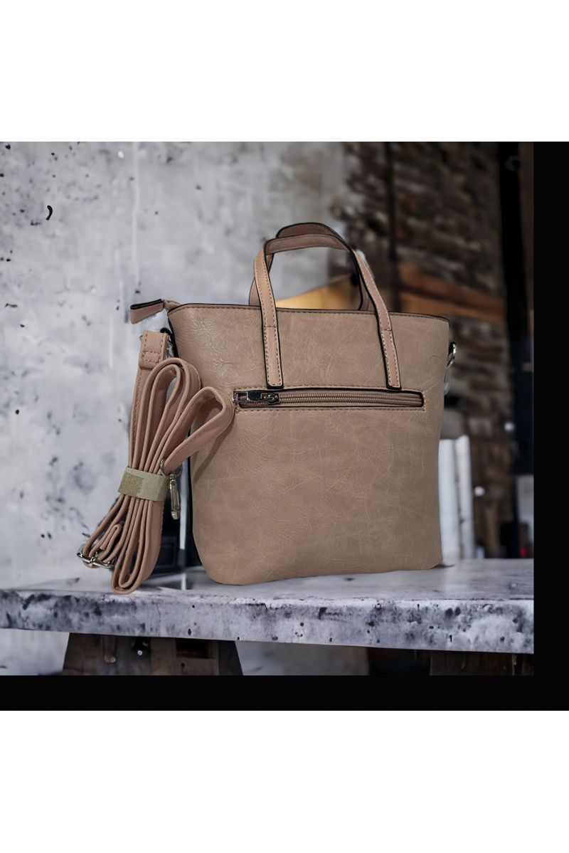 Sac à main inspi rose uni - 4