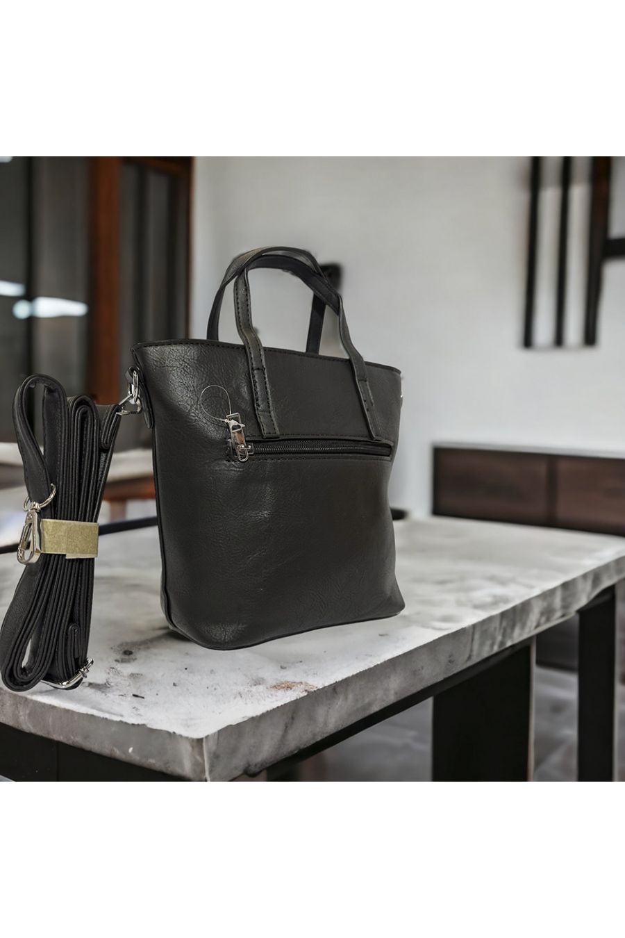 Inspi plain black handbag - 2