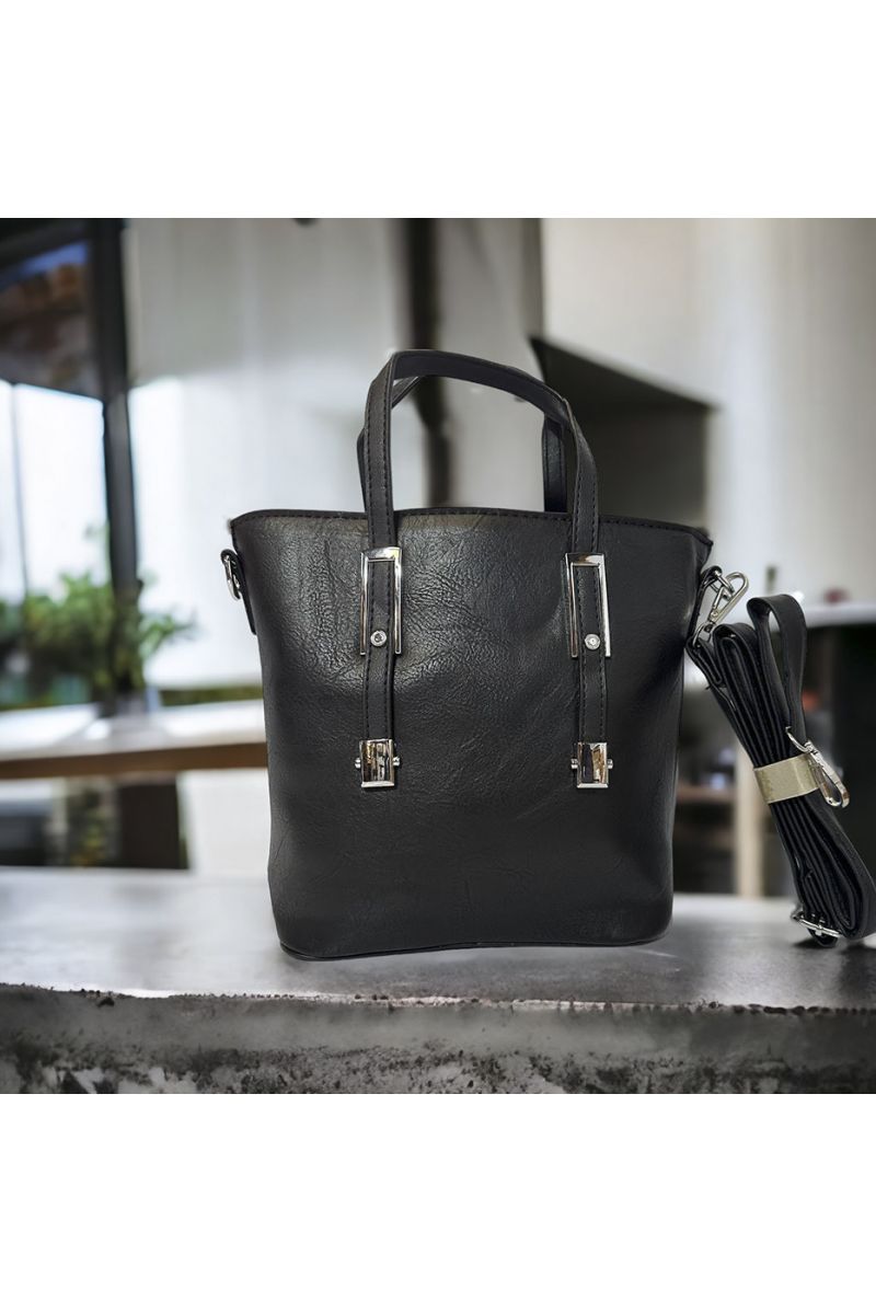 Inspi plain black handbag - 4