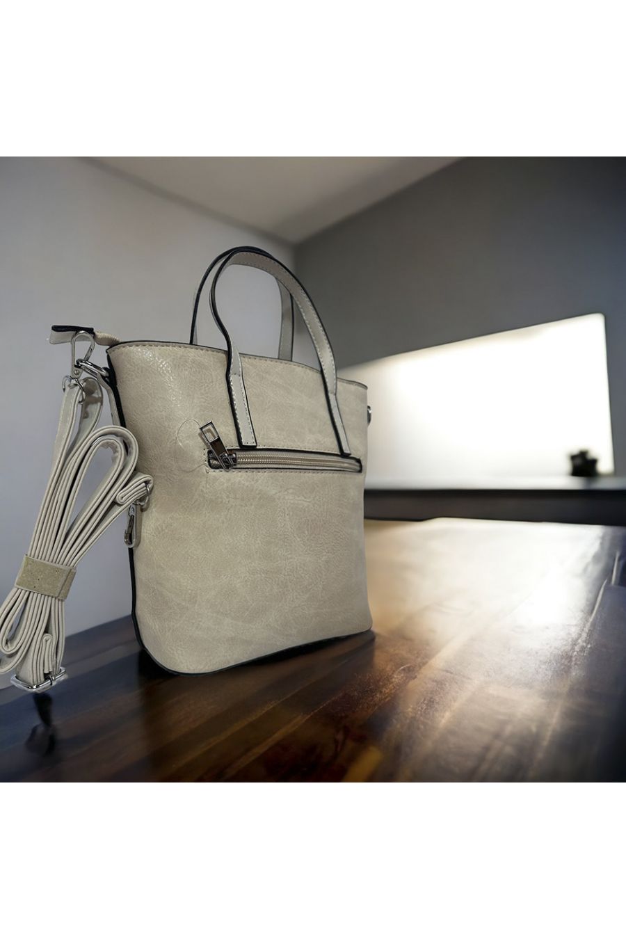Effen beige geïnspireerde handtas - 1