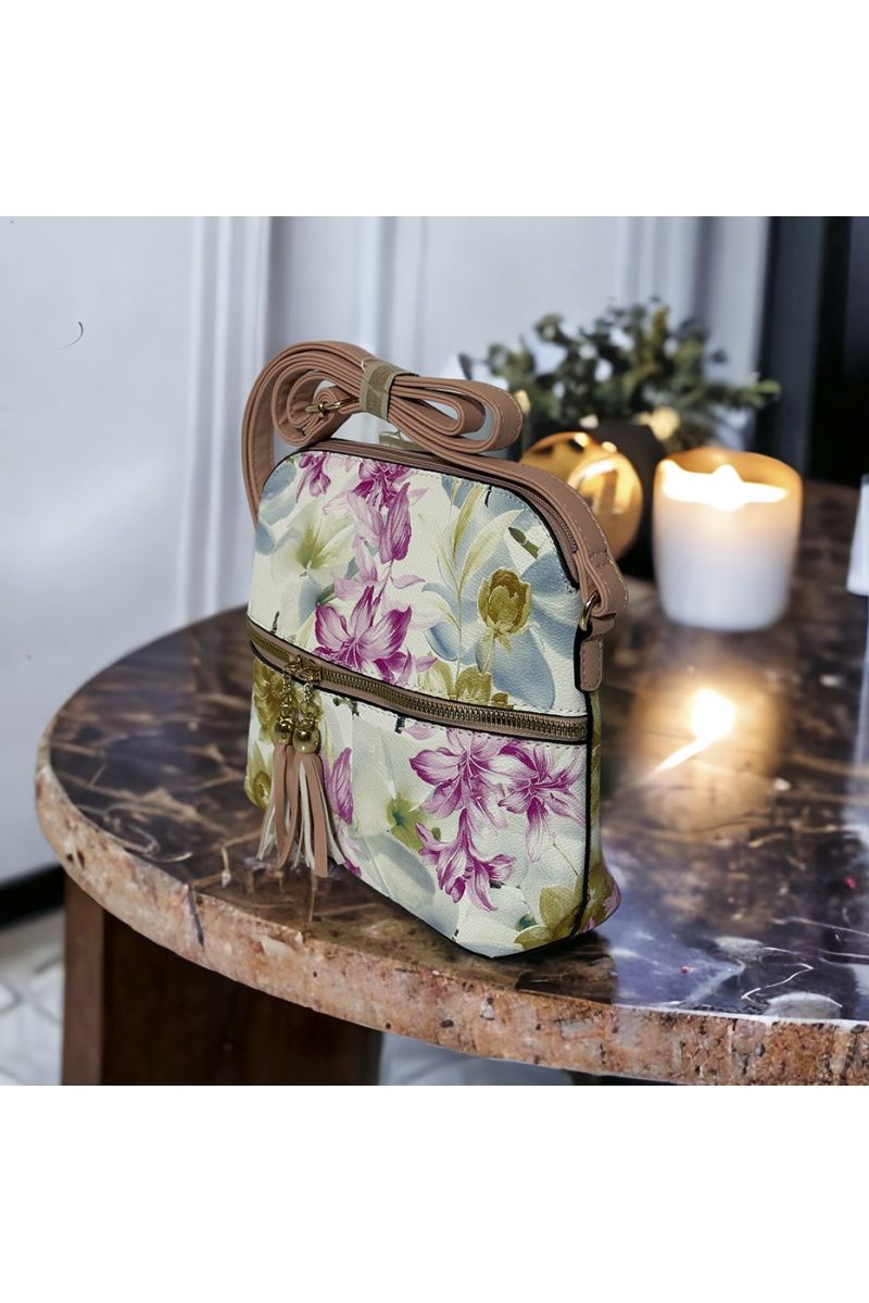 Pink floral inspired handbag - 2