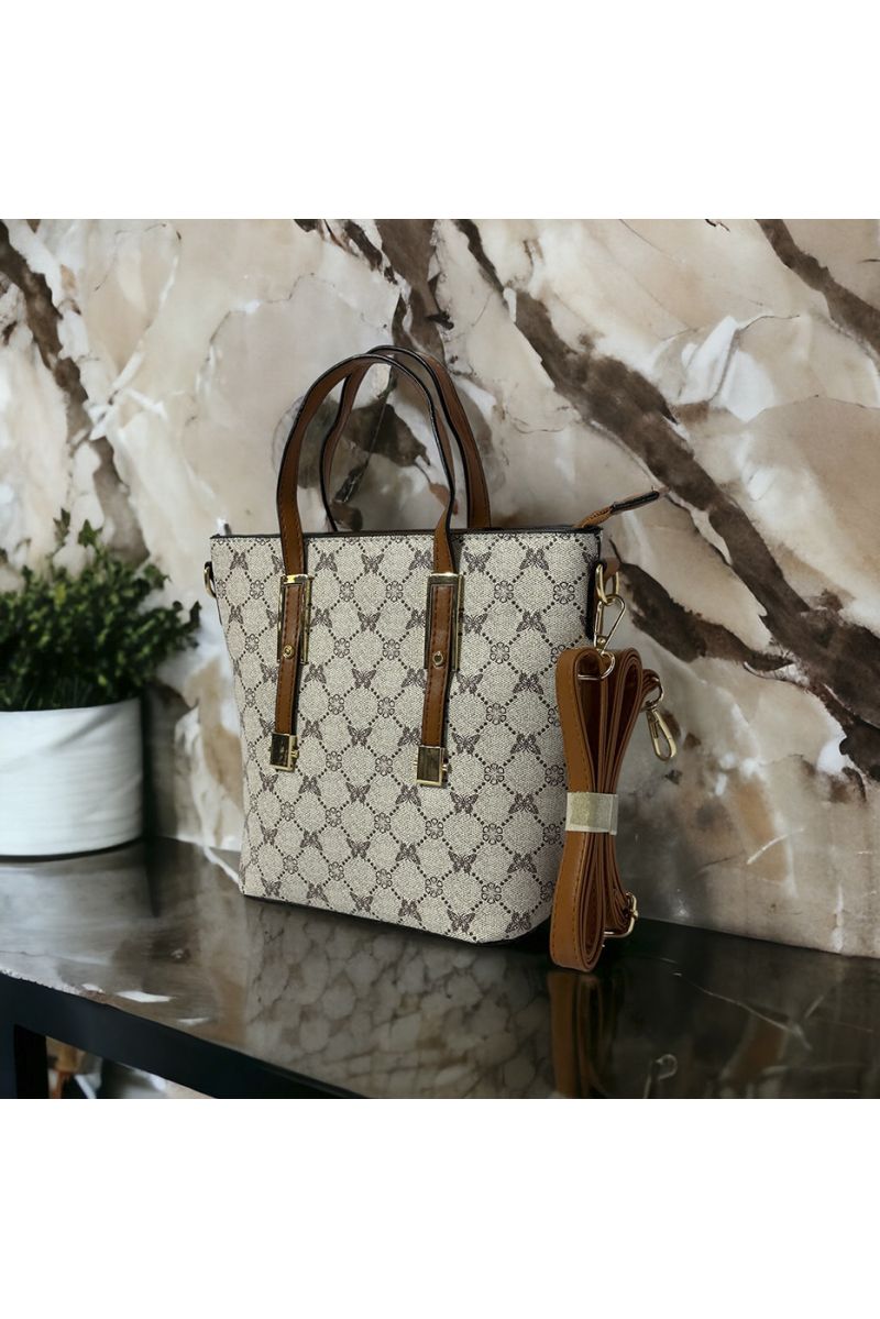 Sac à main inspi à motif blanc - 2