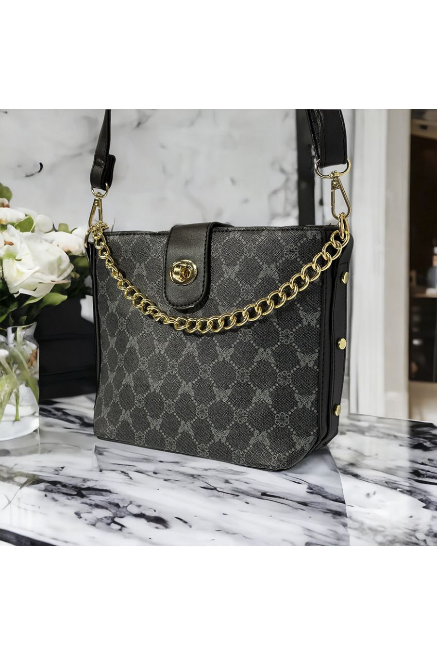 Inspi handbag with black pattern - 3