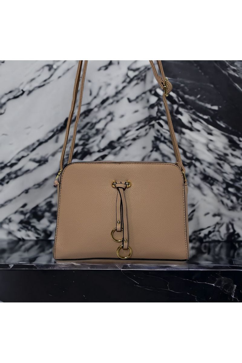 Sac à main inspi rose avec 3 fermetures - 4