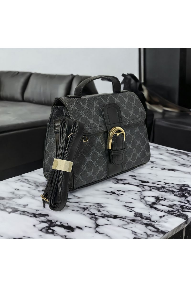 Inspi black patterned handbag - 1