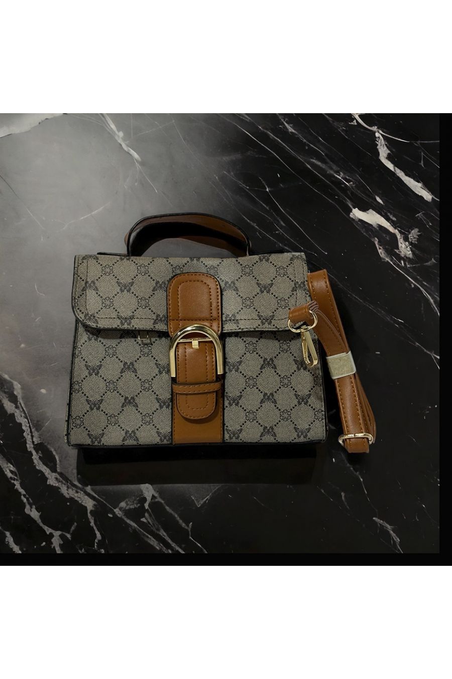 Inspi gray patterned handbag - 2