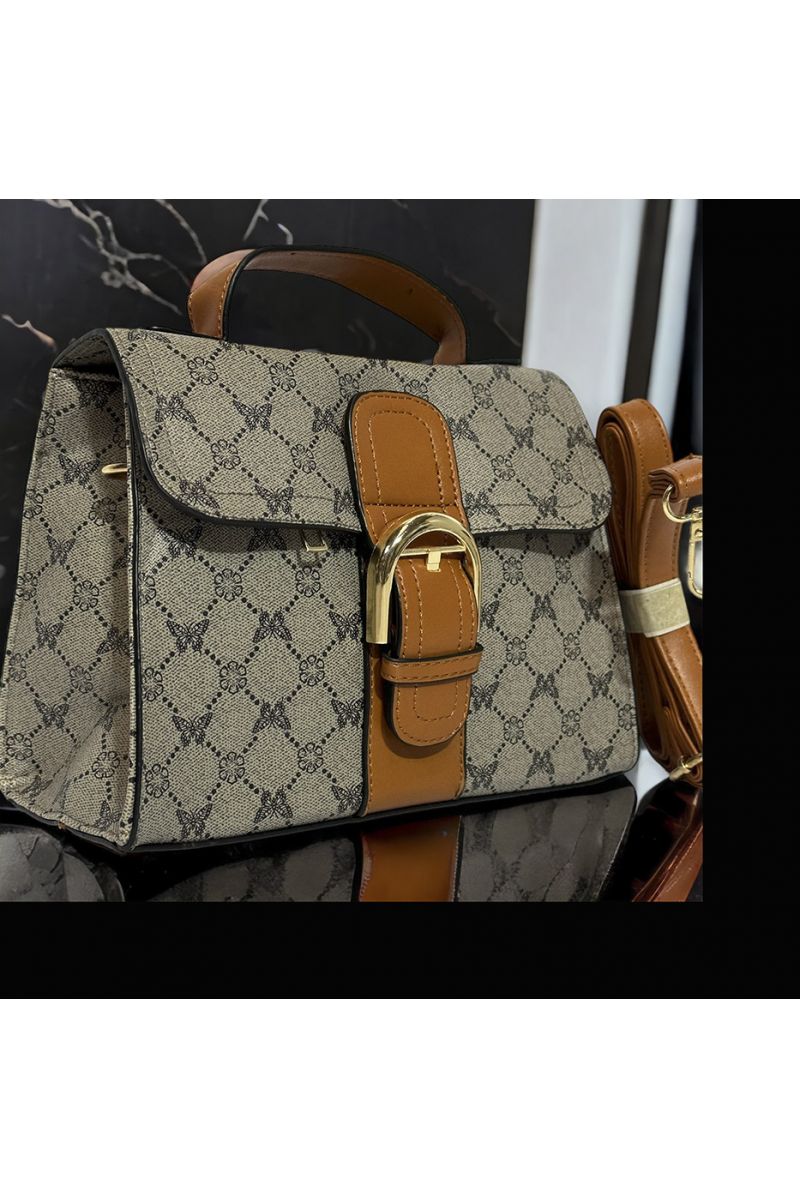 Inspi gray patterned handbag - 4
