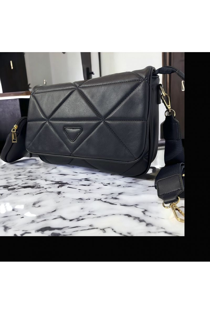 Quilted navy-inspired handbag - 3