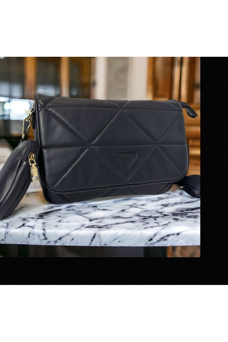Quilted navy-inspired handbag - 4