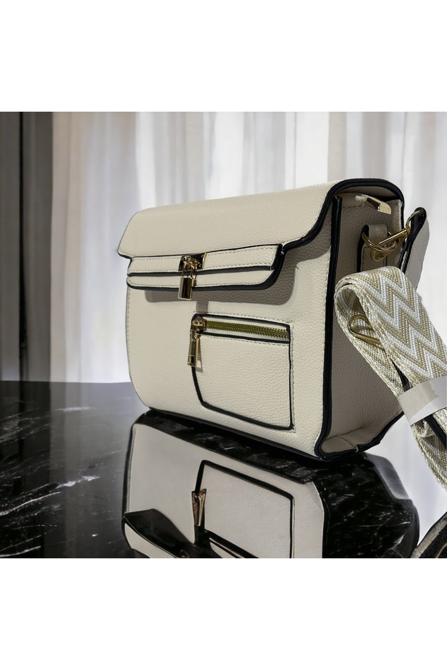 Sac à main inspi beige - 3