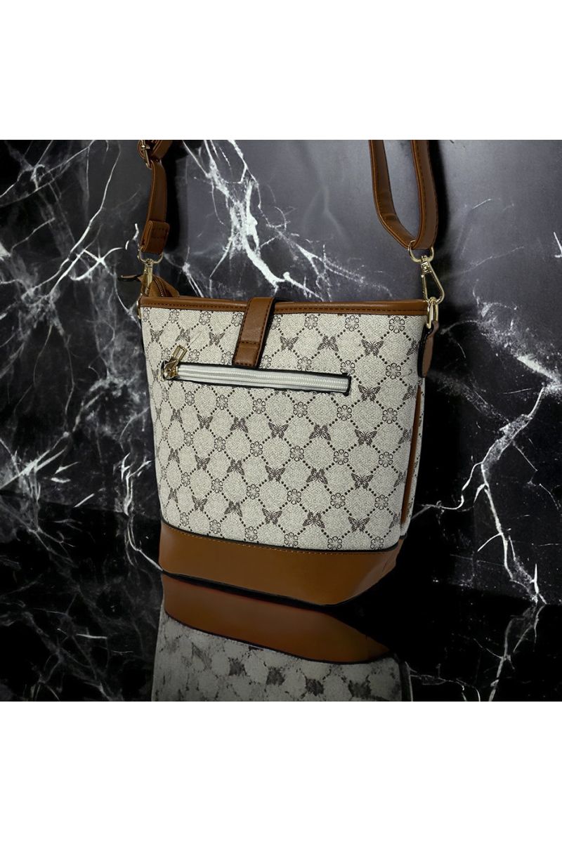 Sac à main inspi motif blanc - 1