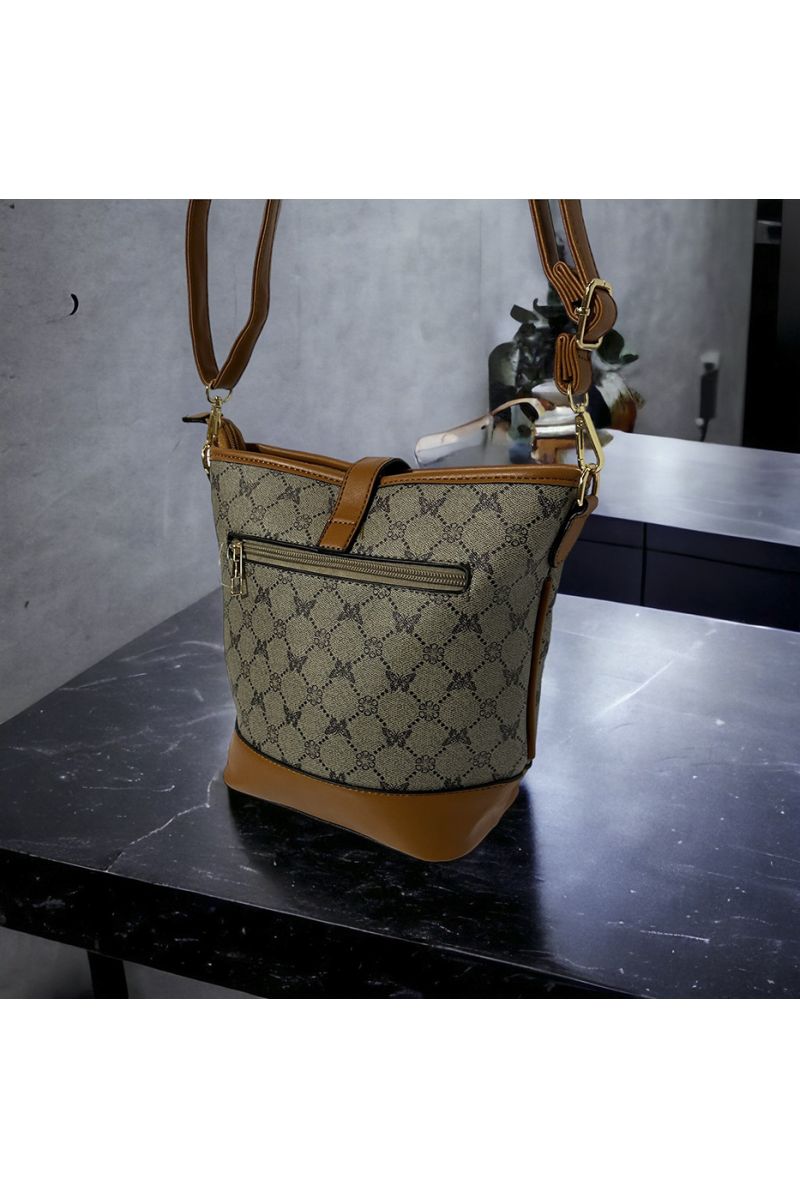 Gray pattern inspired handbag - 1