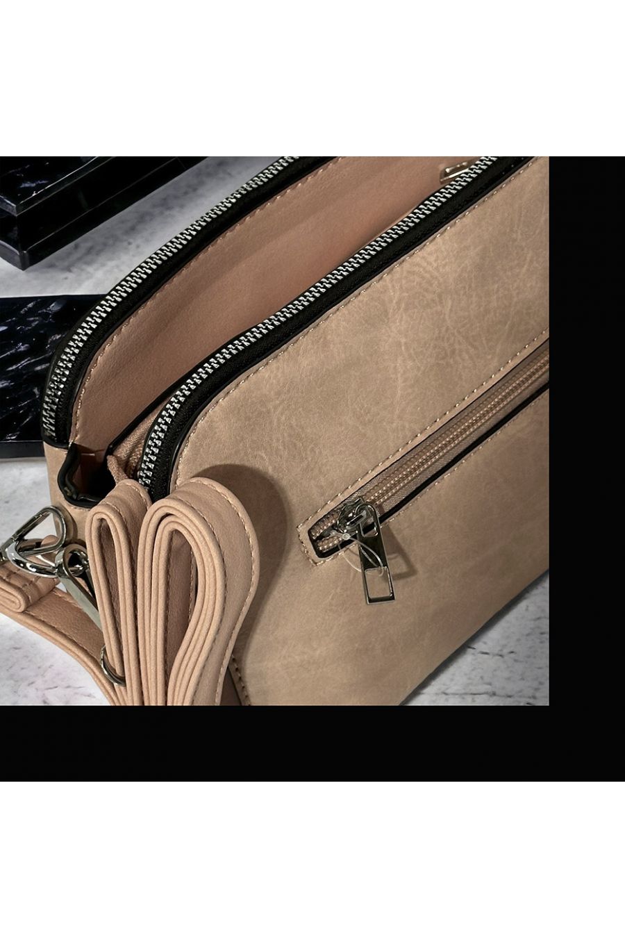 Inspi handbag pink color 3 closures - 2