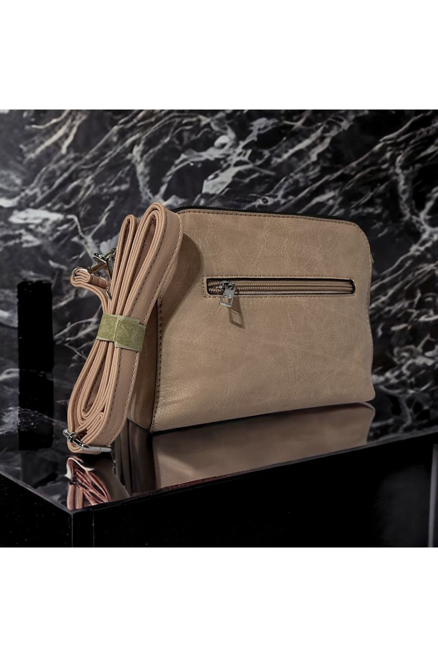 Inspi handbag pink color 3 closures - 3