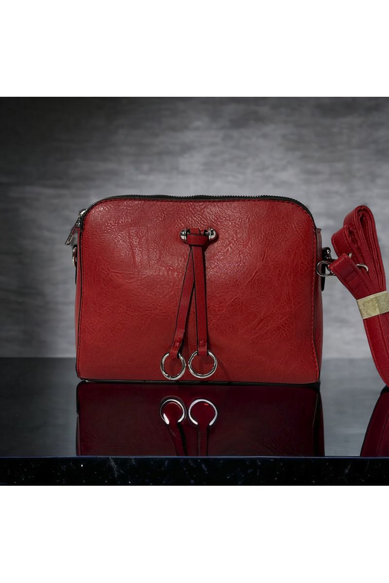 Inspi handbag red color 3 closures - 2
