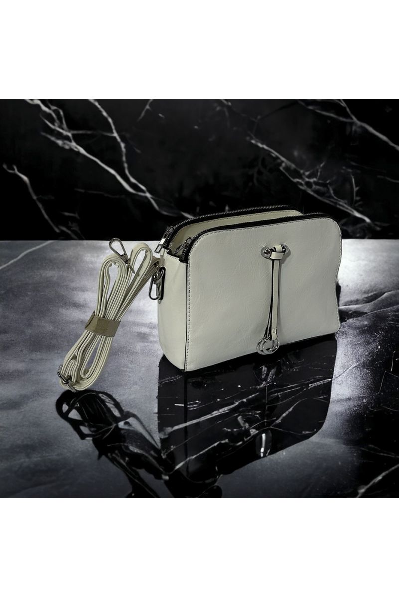 Inspi handbag white color 3 closures - 2