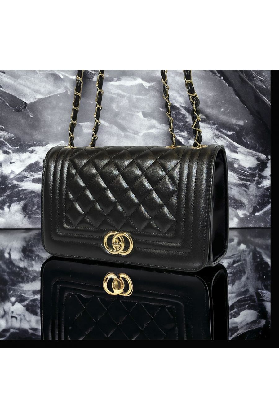 Inspi black quilted handbag - 4