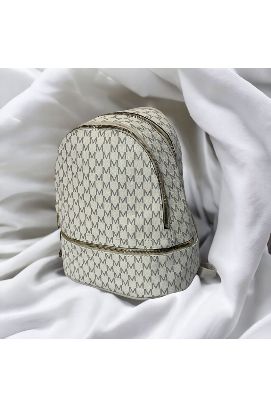 Large white M-inspired backpack - 3