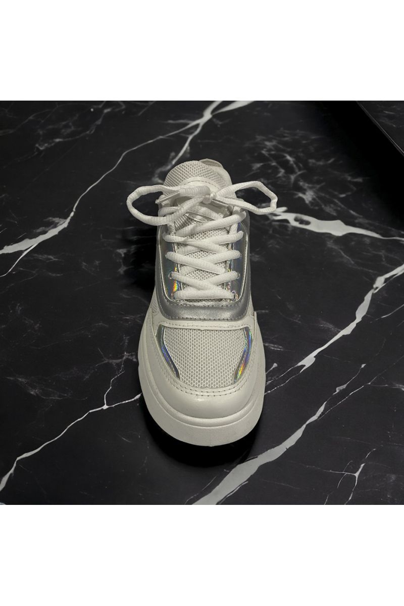 Basket blanc et argent inspi - 2