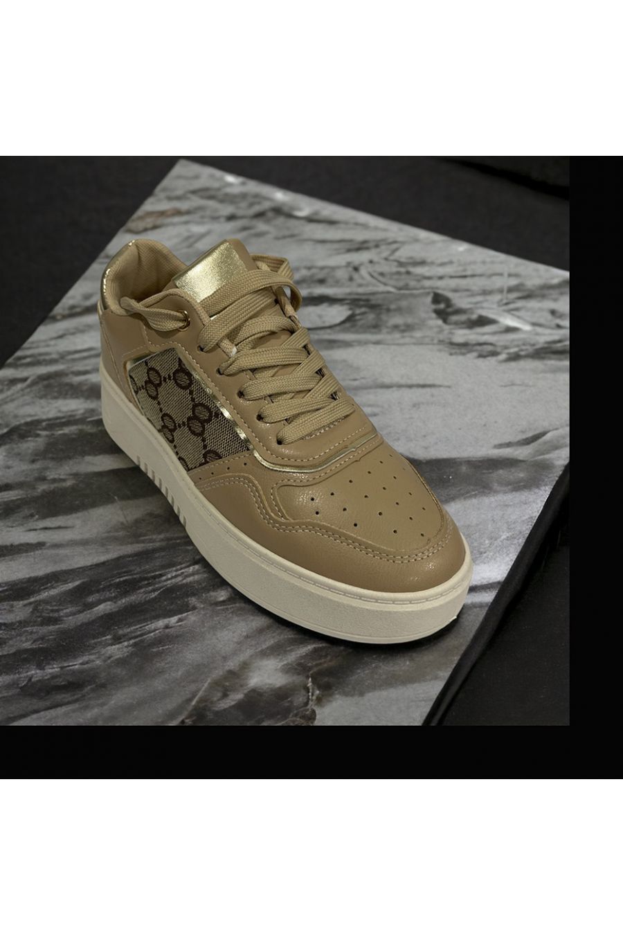 Camel basket with silver pattern inspired - 2