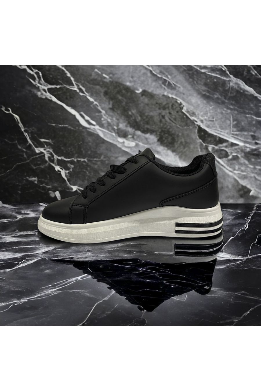 Basket noir à motif inspi - 2