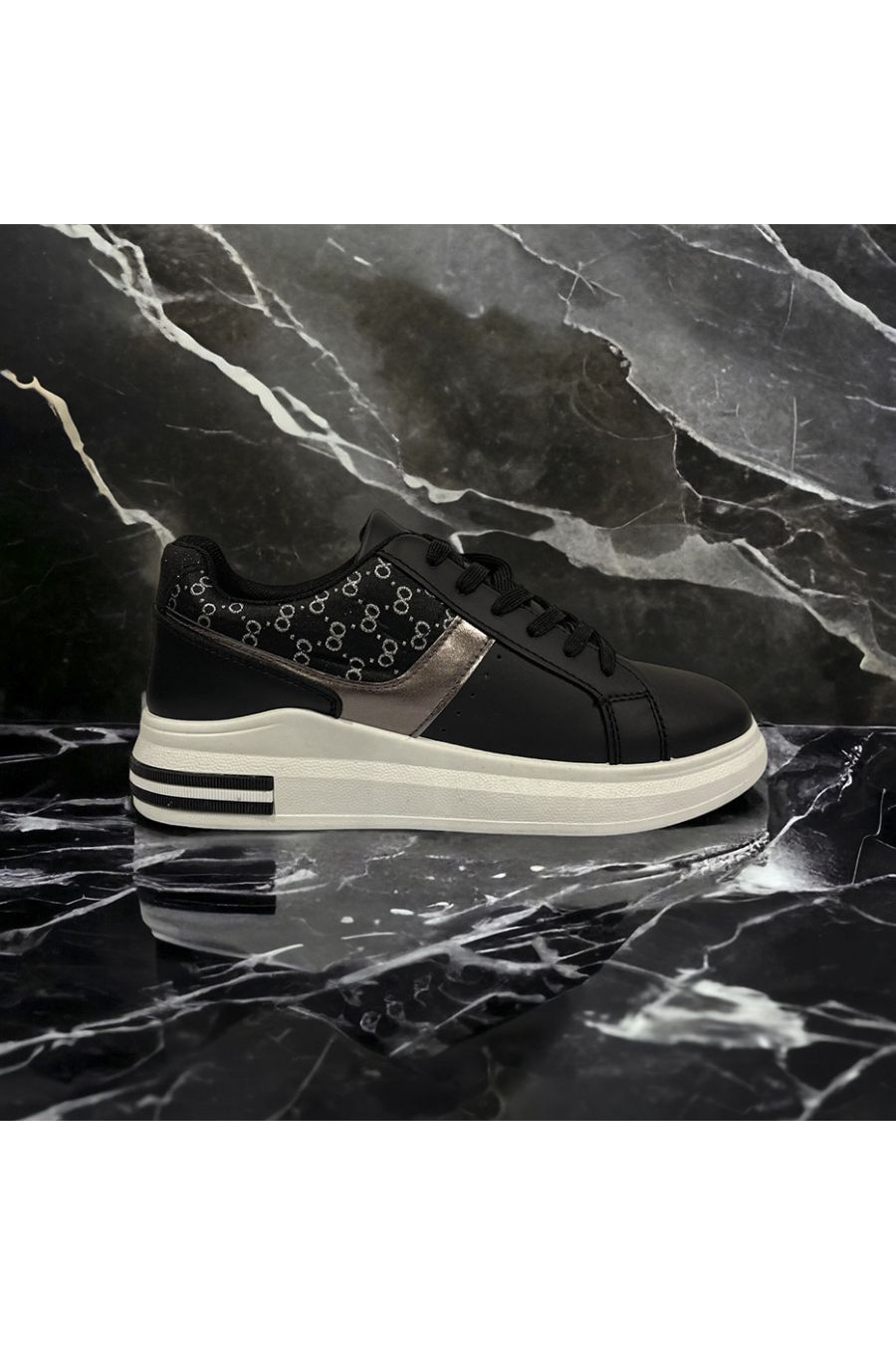 Basket noir à motif inspi - 3