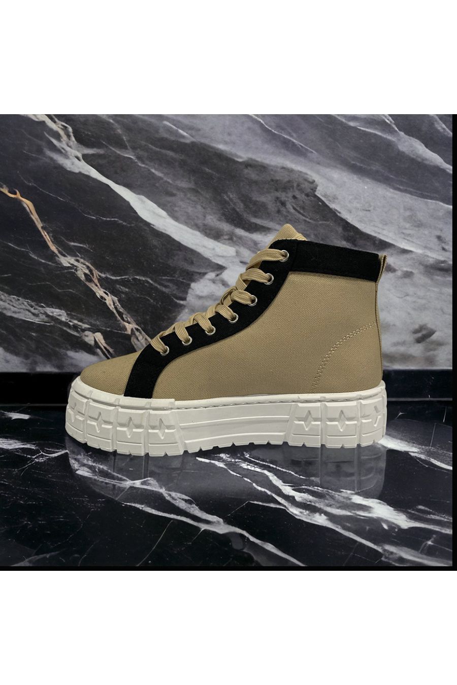 Big sole inpsi ankle boot in camel - 2