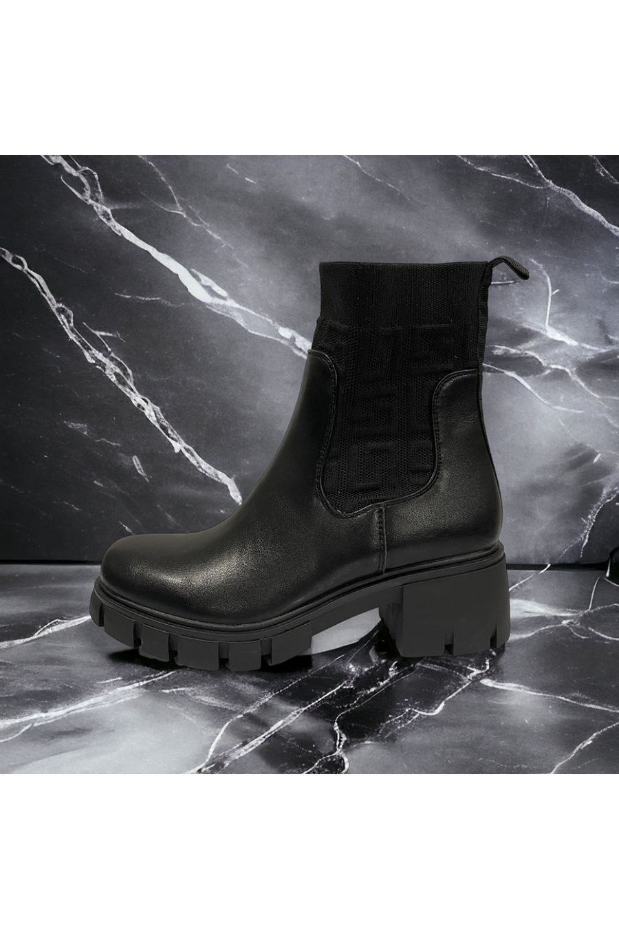 Inspired black ankle boot - 2