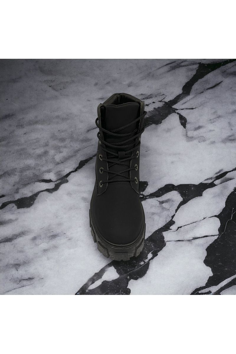 Black inspired boot with lace - 2
