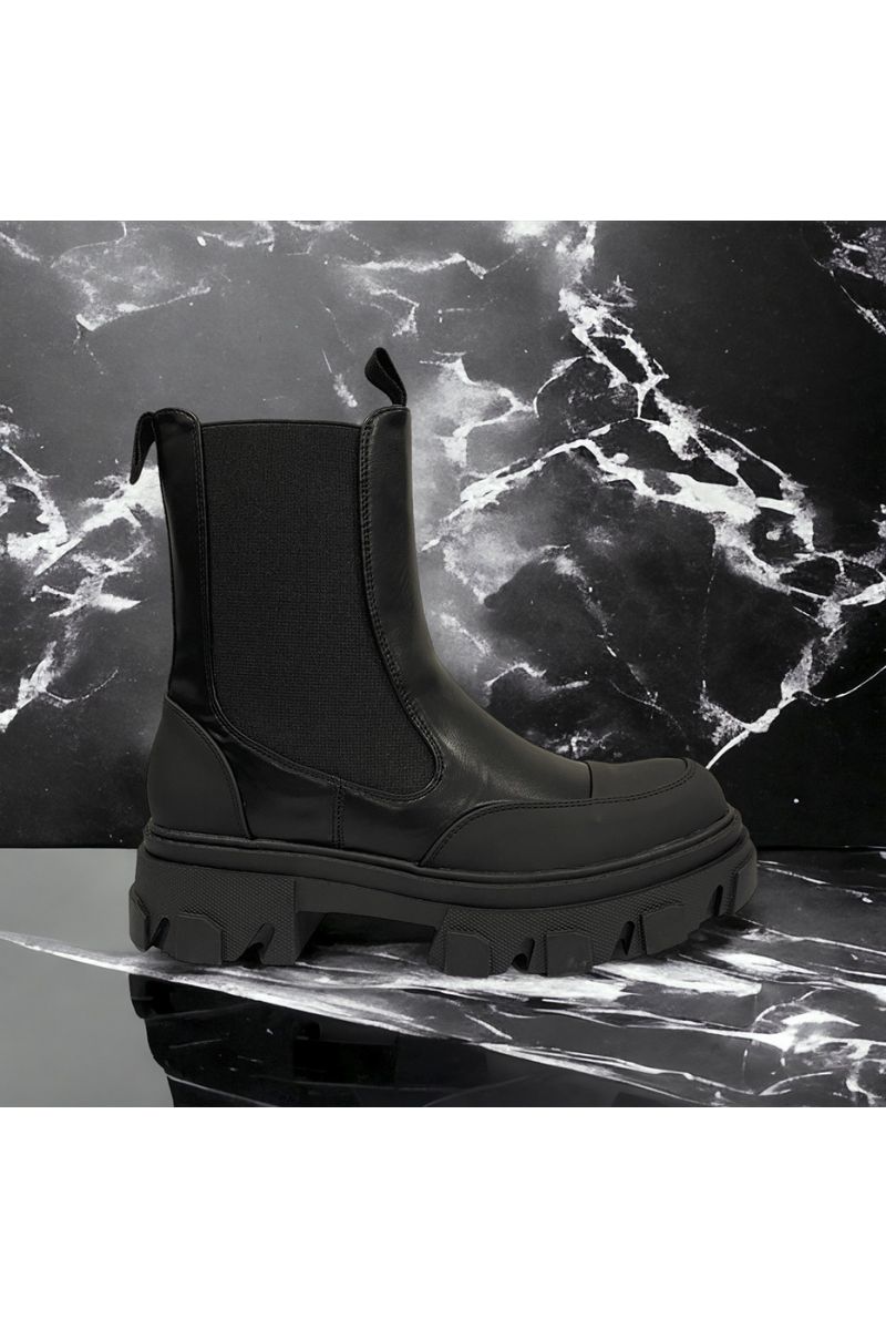 Black ankle boot big sole inspired - 3