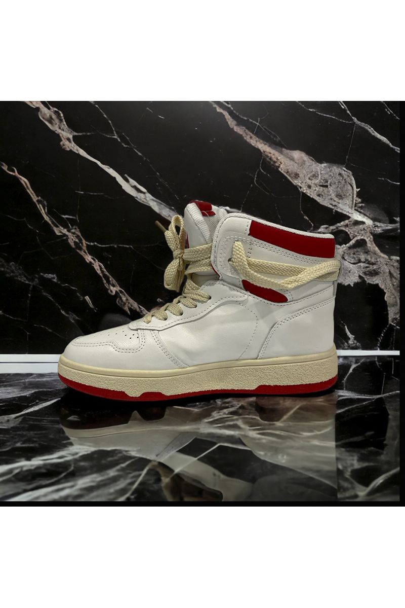 Inspired red high-top sneaker - 1