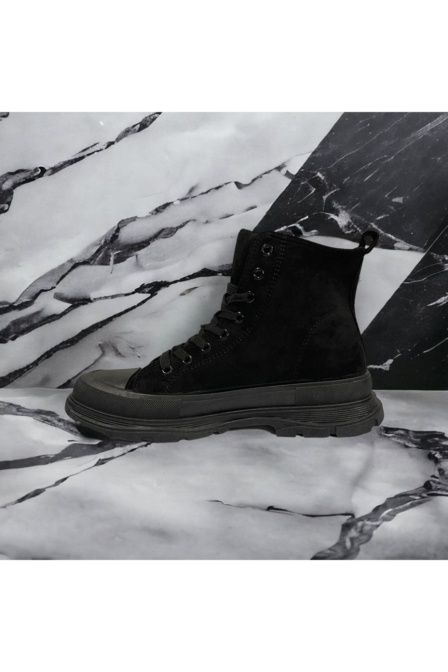 Black suede ankle boots inspired by - 2