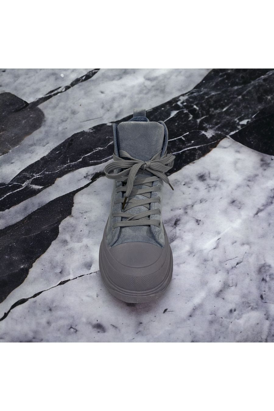 Blauwe suède enkellaars geïnspireerd op - 2