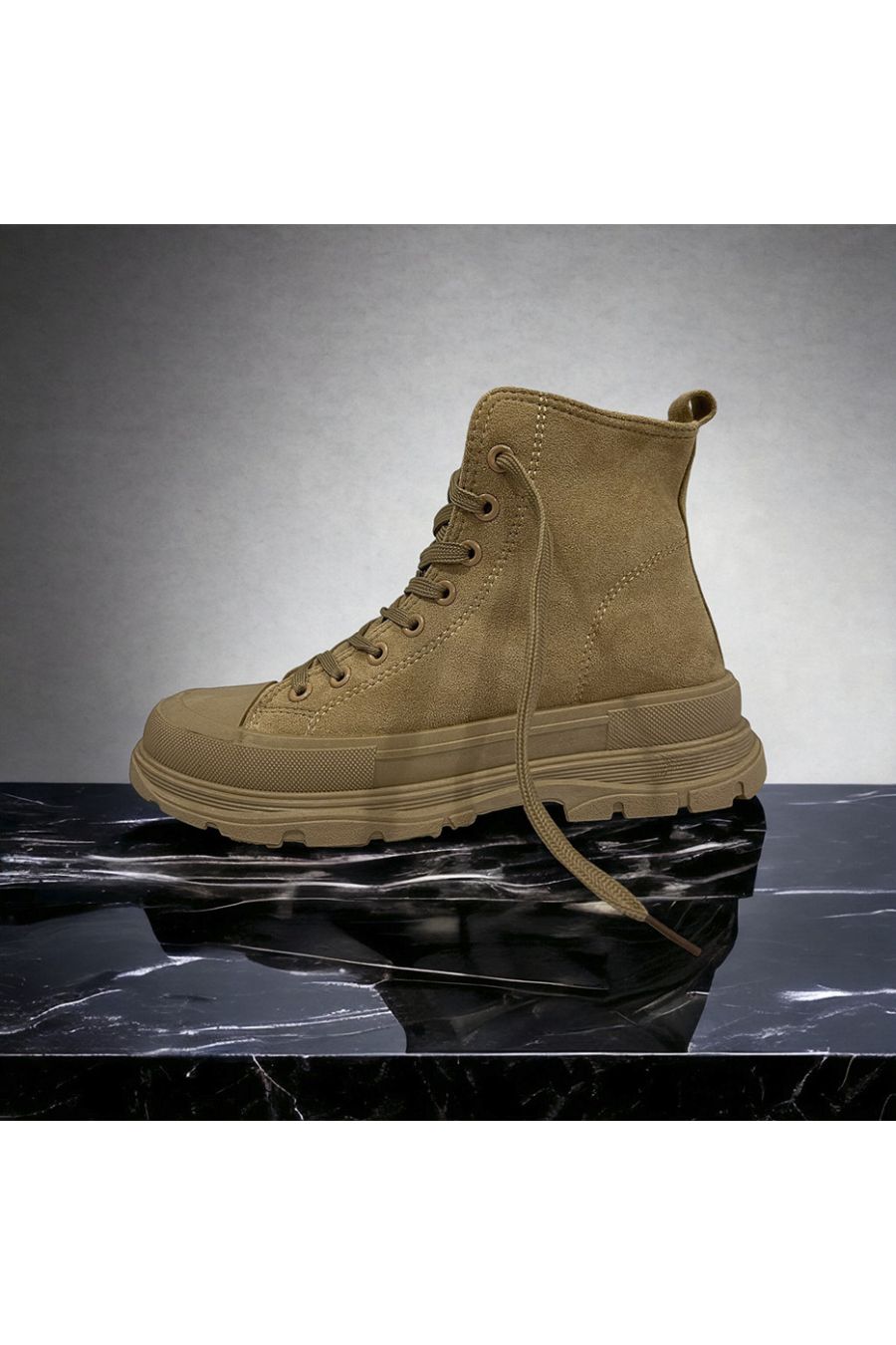 Bottine taupe en suédine inspi  - 3