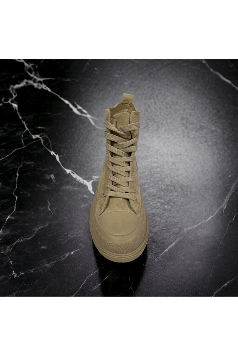 Bottine beige en suédine inspi  - 1