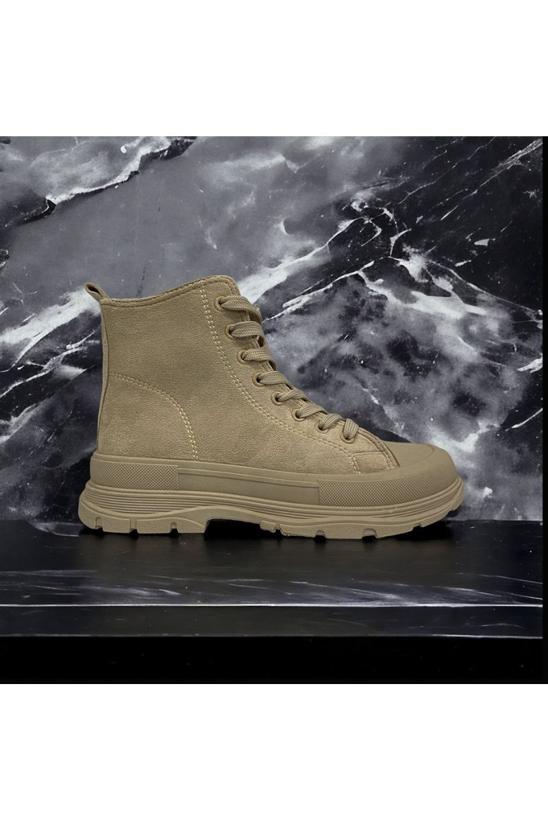 Bottine beige en suédine inspi  - 3