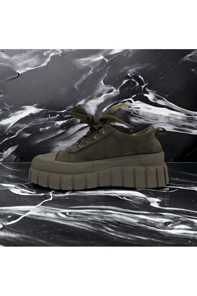 Khaki suede shoe inspired by - 1