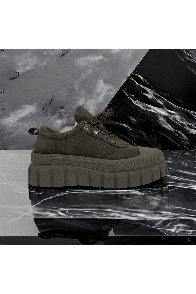 Khaki suede shoe inspired by - 3