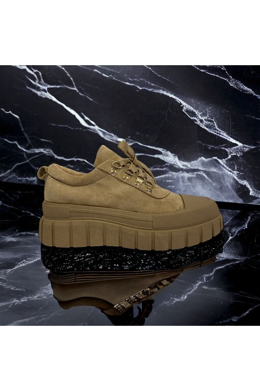 Chaussure taupe en suédine inspi - 3