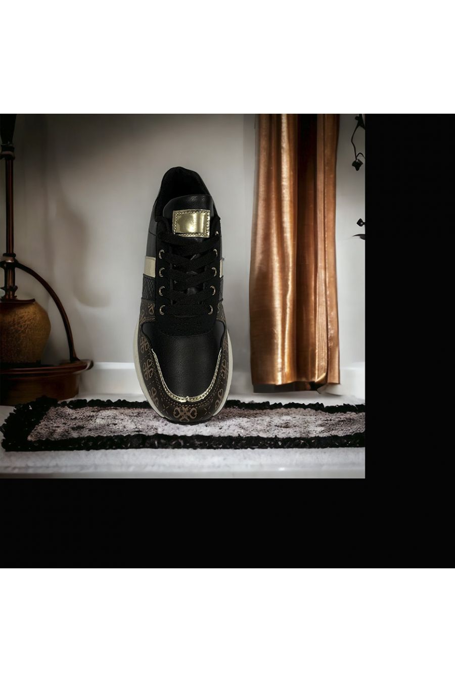 Black sneaker with inspired pattern - 2