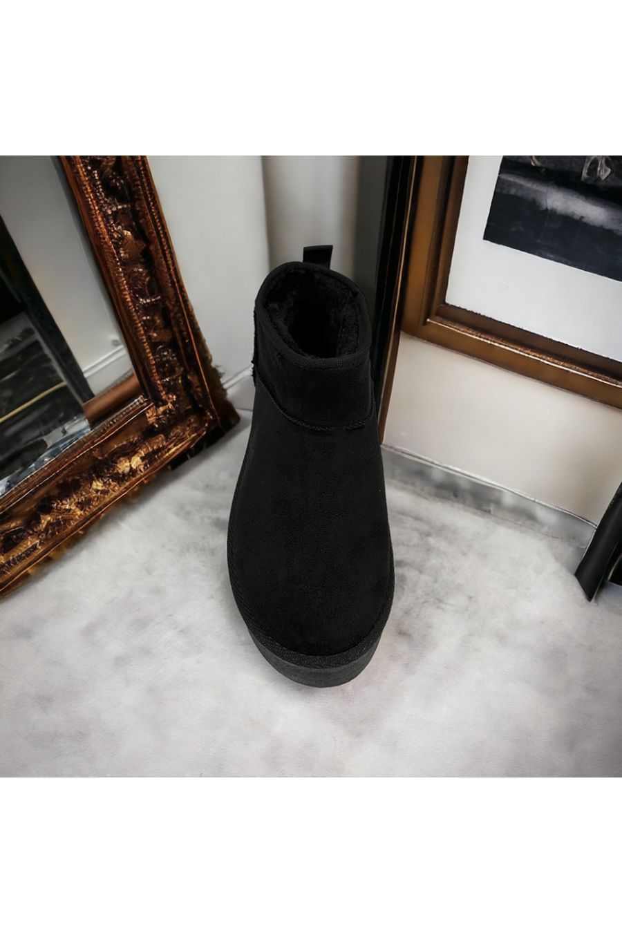 Black suede lined shoe - 2