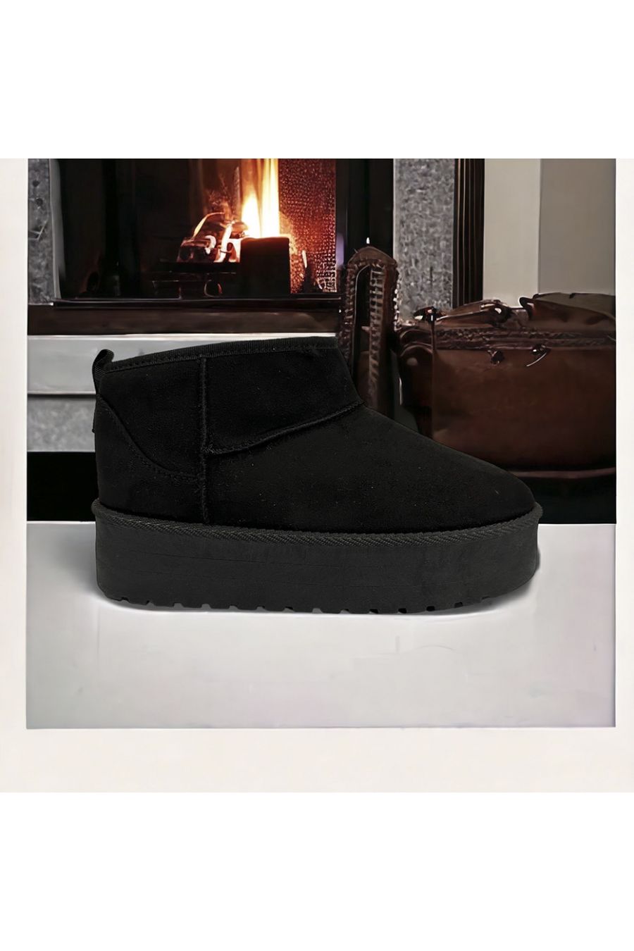 Black suede lined shoe - 4