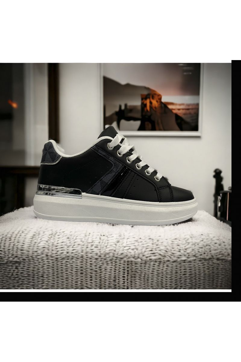 Black basket with white laces inspired - 3