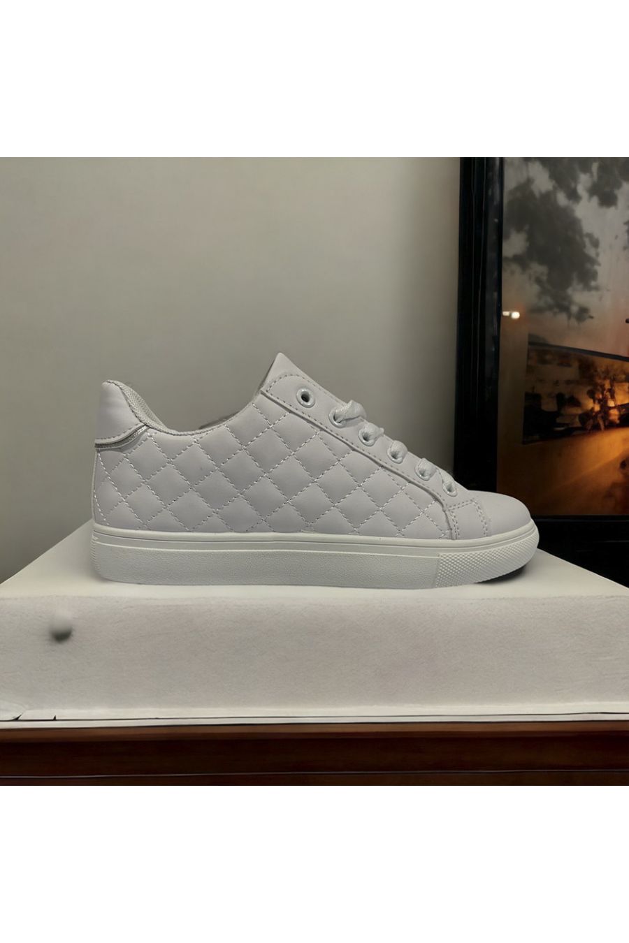 White quilted basket - 3