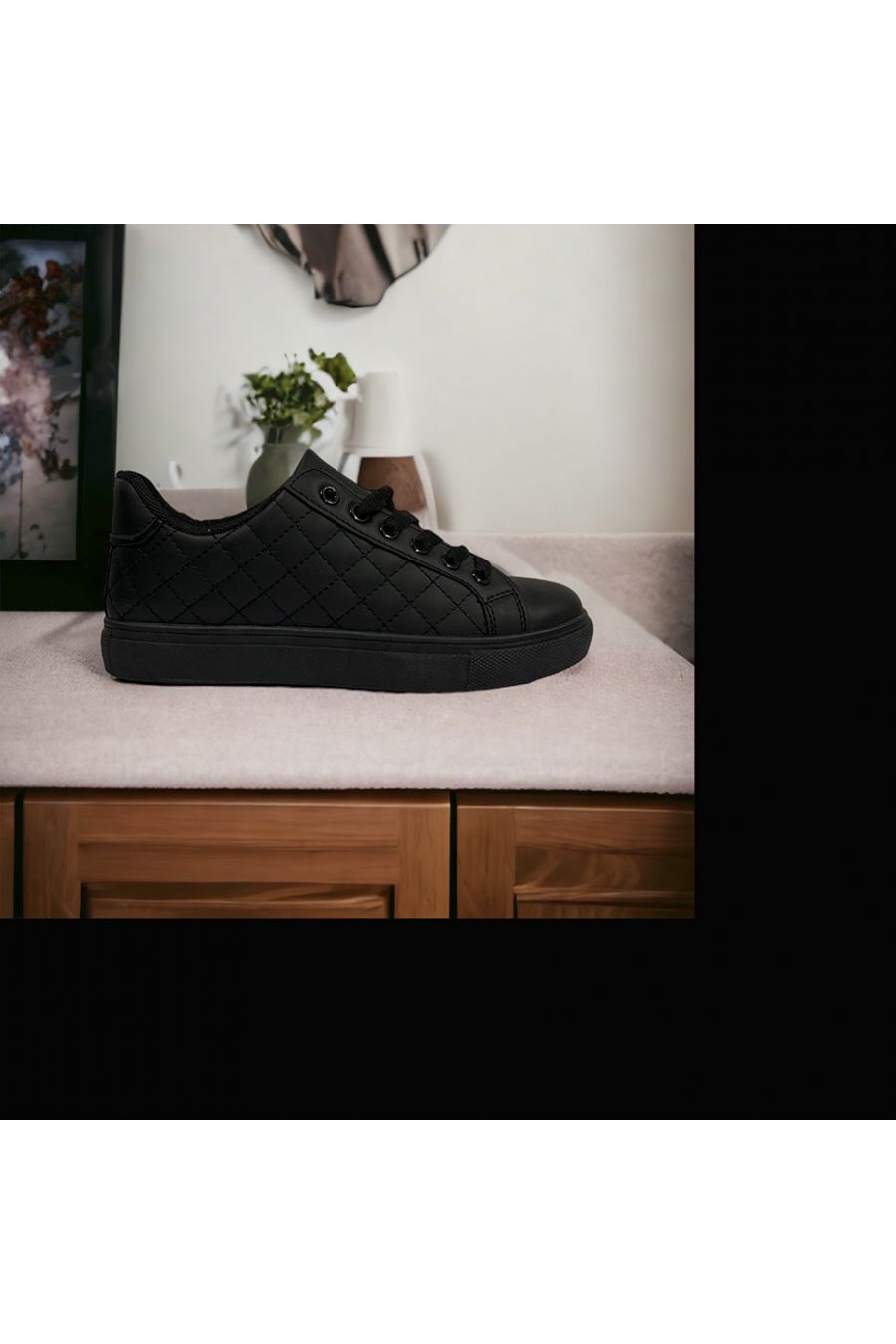 Black quilted basket - 3