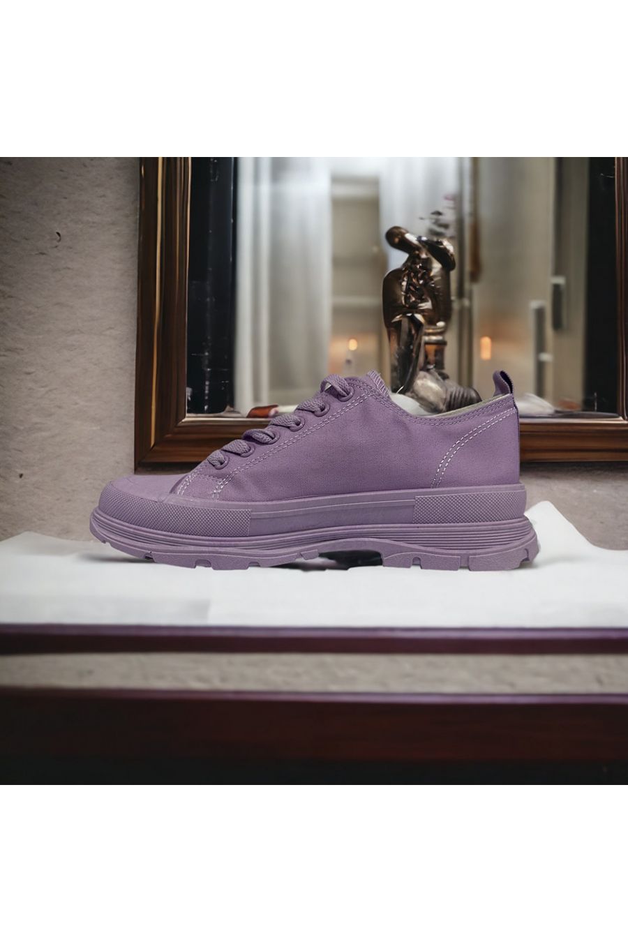 Paarse canvas schoen - 1
