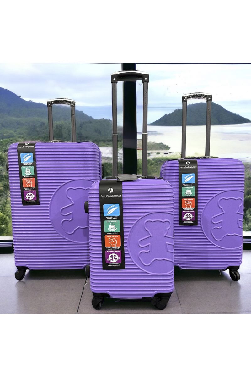 Set of 3 suitcases LULU CASTAGNETTE Lilac Light, solid, design, rigid, very classy, durable in ABS - 5 Set of 3 suitcases LULU CASTAGNETTE Lilac Light, solid, design, rigid, very classy, durable in ABS - 5