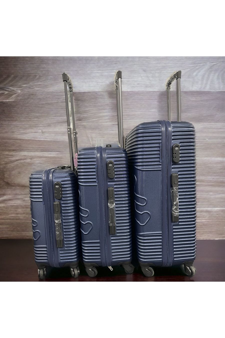 Set de 3 valises LULU CASTAGNETTE marine Leger, solide, design, rigide, très class, durable en ABS  - 2
