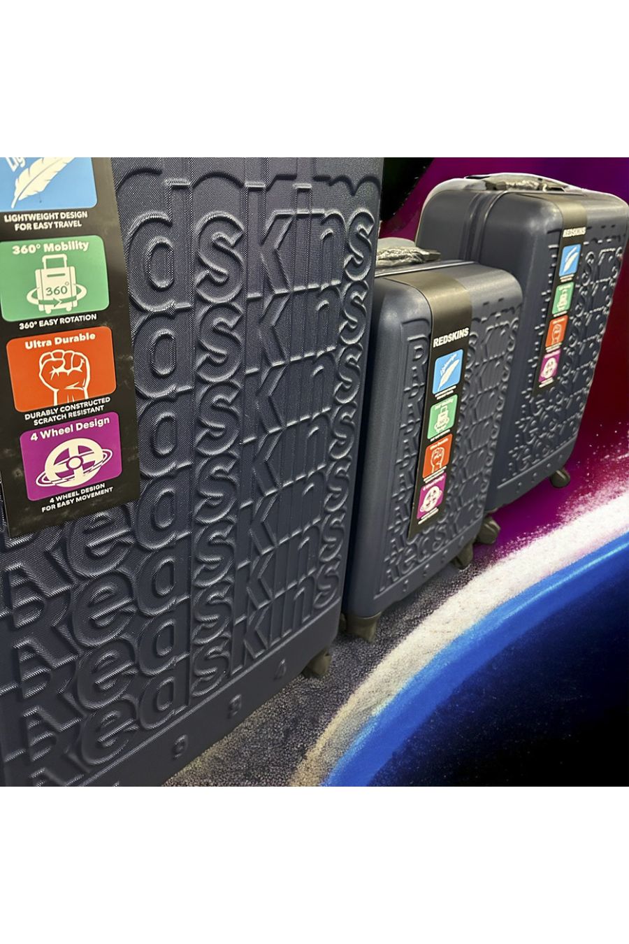 Set van 3 REDSKINS scheepskoffers Leger, solide, design, stijf, zeer stijlvol, duurzaam in ABS - 2